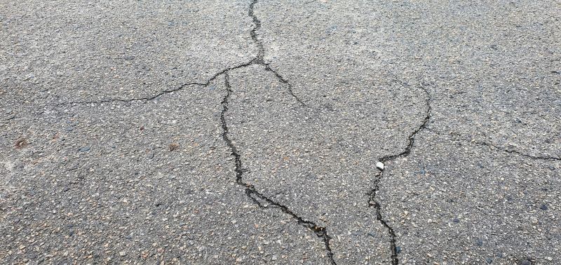 Cracked Concrete Driveway