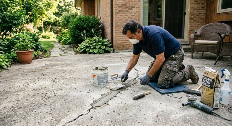 Entryway Concrete Repair in West Des Moines, IA