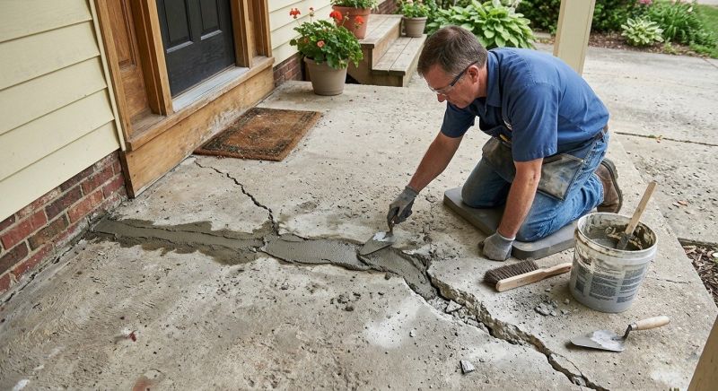 Entryway Concrete Repair in West Des Moines, IA